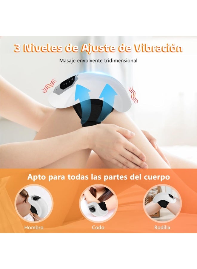 جهاز تدليك الركبة بـ 3 مستويات اهتزاز و3 مستويات حرارة قابل لإعادة الشحن لتخفيف آلام الركبة للرجال والنساء والآباء - Image 5